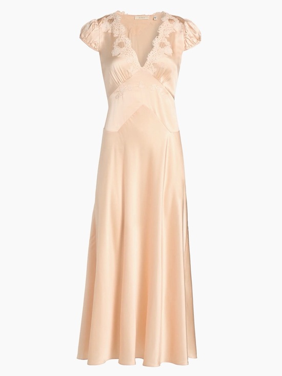 Doen Dresses & Skirts - Doen Coraline Peach Lace-Trim Slip maxi Dress